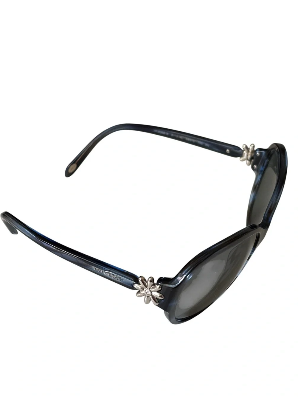 TIFFANY & CO Silver Flower Sunglasses NEW